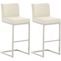 CLP Set de 2 Taburetes Paros Simil Cuero 48x42x104 cm