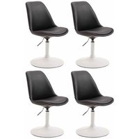 CLP Set de 4 sillas lounge Maverick en polipiel simil cuero 57x48x76 cm
