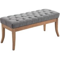 CLP Banco Recibidor Ramses en Tela y Madera Clara 38x100x46 cm