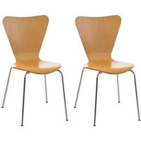 Clp Set 2x Sillas De Visita Calisto Madera 49x45x85 cm