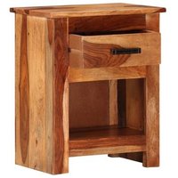 Mesita de noche de madera maciza 40x30x50 cm Vidaxl