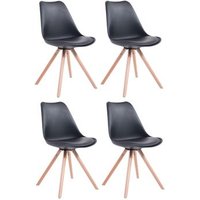 Conjunto de 4 sillas de visita Toulouse Rund en polipiel