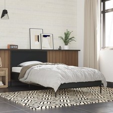 Estructura de Cama Somier Mueble de Dormitorio de Madera Ingeniería y Metal