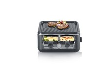 Mini Parrilla Raclette para 4 Personas con Revestimiento Antiadherente