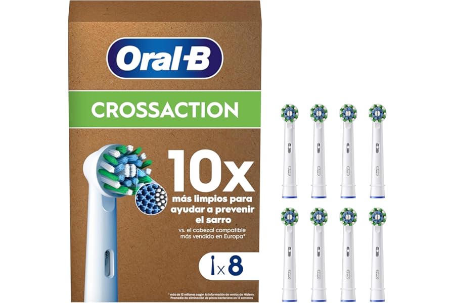 Cabezales de Recambio Originales Oral-B Pro CrossAction Pack de 8