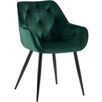 Silla de salón CLP Cassis en terciopelo 58x56x81 cm