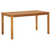 Mesa de jardín de madera maciza de acacia 140x80x74 cm Vidaxl