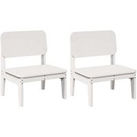 Sillas Jardín 2 Uds Madera Maciza Pino 60x52,5x72 Cm Vidaxl