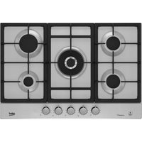 Beko HIAW75226SXE Encimera de Gas Integrada de Acero Inoxidable 75 cm, 5 zonas