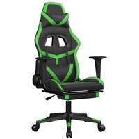 Silla Gaming de Masaje y Reposapiés de Cuero Sintético Vidaxl