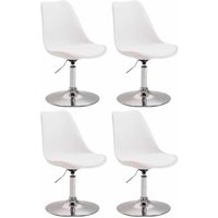 Set de 4 sillas de comedor Maverick con pie de trompeta, plástico, 57x48x76 cm