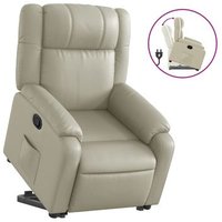 Sillón Reclinable Elevable Cuero Artificial Vidaxl