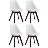 Set de 4 sillas de comedor Borneo en polipiel simil cuero