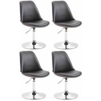 Set de 4 Sillas Lounge Maverick en Polipiel Simil Cuero 57x48x76 cm