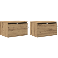 Pack 2 Mesitas de Noche con Cabina de Noche y Luz LED Artisan CFW60892