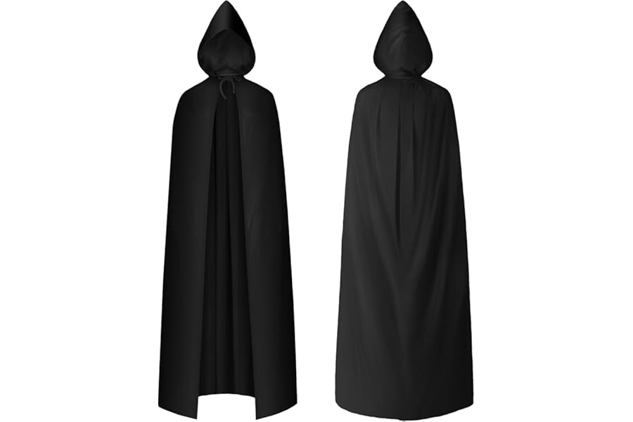 AOOWU Capa de Vampiro Largo con Capucha para Halloween y Cosplay