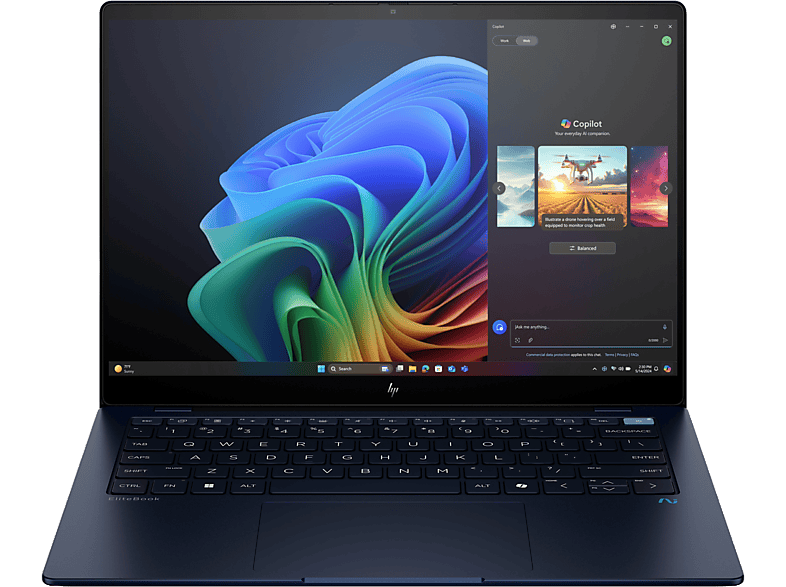 HP EliteBook Ultra G1q Copilot+ "14" 2.2K, 32GB de RAM, 1TB SSD, Snapdragon X Elite X1E-78-100, Windows 11 Pro