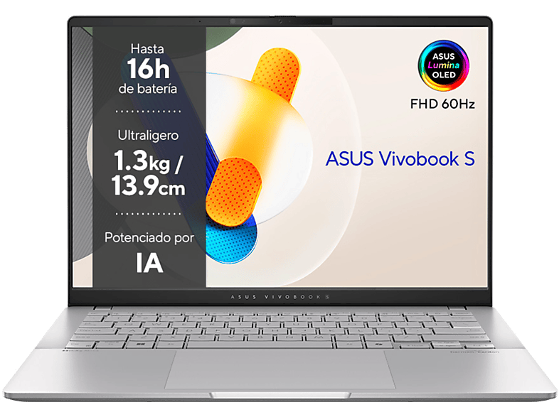 ASUS Vivobook S 14 OLED M5406NA-QD063W Portátil - 16GB RAM, 512GB SSD, AMD Ryzen 5 7535HS
