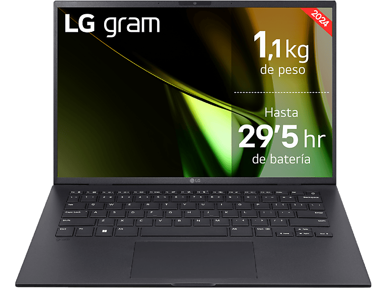 Portátil LG 14ZD90S 14" WQXGA con Intel Evo Core i7-155H, 16 GB RAM, 512 GB SSD, GPU Arc