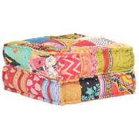 Puf Patchwork de Tela 60x70x36 cm Vidaxl