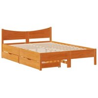 Estructura de Cama con Cajones Madera Pino 140x190 cm