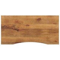 Tablero Escritorio Curvo con Mango de Madera Rugosa 120x60x2,5 cm Vidaxl