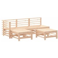 Juego de Sofás de Jardín 5 Piezas de Madera Maciza de Pino - Vidaxl