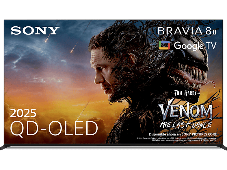 TV QD-OLED 65" Sony Bravia 8 II 65XR8M2 Smart Google TV con Procesador XR IA, 120Hz, Dolby Atmos/Vision, IMAX