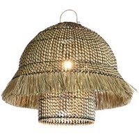 Lámpara de techo de fibras naturales 74x57x65