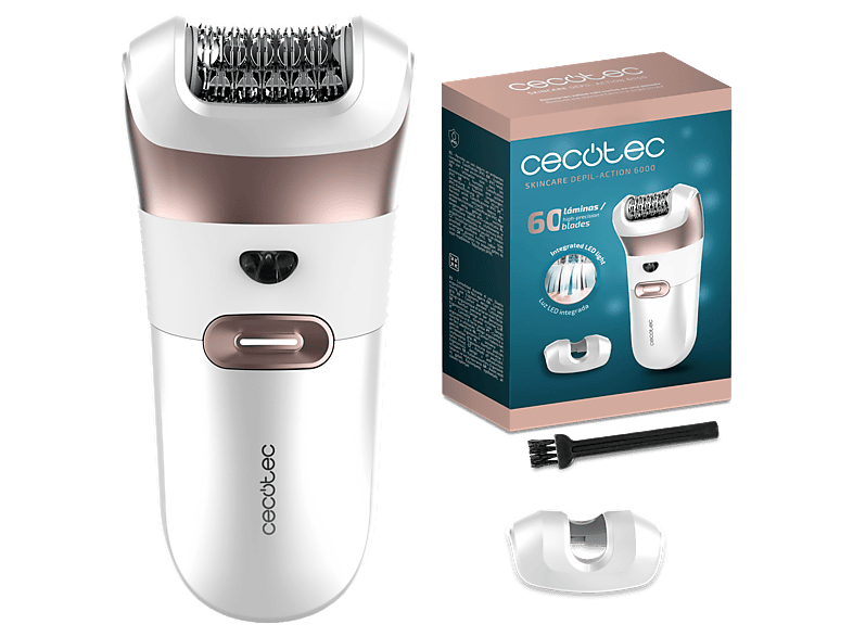 Cecotec SkinCare Depil-Action 6000 – 60 láminas, Luz LED