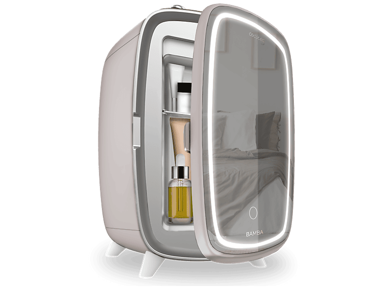 Cecotec CoolingBeauty 6000 Mirror - Nevera de cosméticos 6L con espejo y luz LED