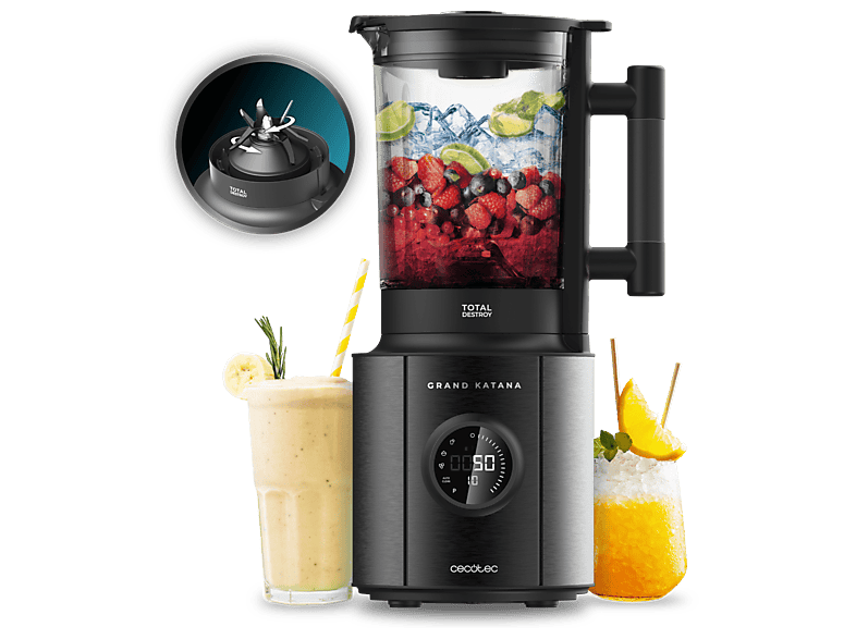 Cecotec Grand Katana 2700MAX Total Destroy Screen B, 2700W, 1.8L, 8 cuchillas, 5 programas