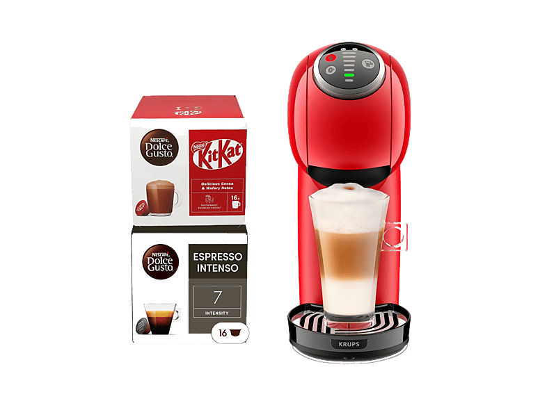 Krups Genio S Plus - Cafetera de cápsulas compacta, 15 bar, 30 bebidas