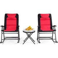 Juego de 2 sillas y mesa de jardín Costway 116 x 71 x 29 cm