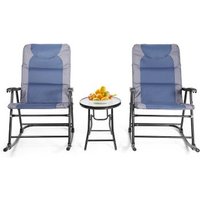 Set de 2 sillas y mesa de jardín Costway, 116x71x29 cm