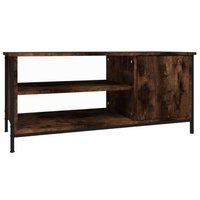 Mueble de TV de madera contrachapada de roble ahumado 100x40x45 cm - Vidaxl