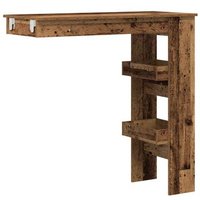 Mesa de Bar de Pared Madera Contrachapada Envejecida Vidaxl
