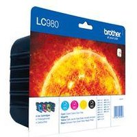 Brother LC-980 Cartucho de Tinta Original 4 piezas