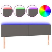 Cabecero con LED Cuero Sintético 160x5x78/88 cm Vidaxl