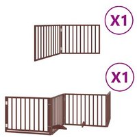 Puerta de perros plegable 6 paneles madera álamo 480 cm