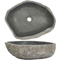 Lavabo Ovalado Piedra De Río (45-53)x(34-41) Cm Vidaxl