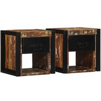Mesilla de Noche 40x35x40 cm Madera Maciza Reciclada Vidaxl