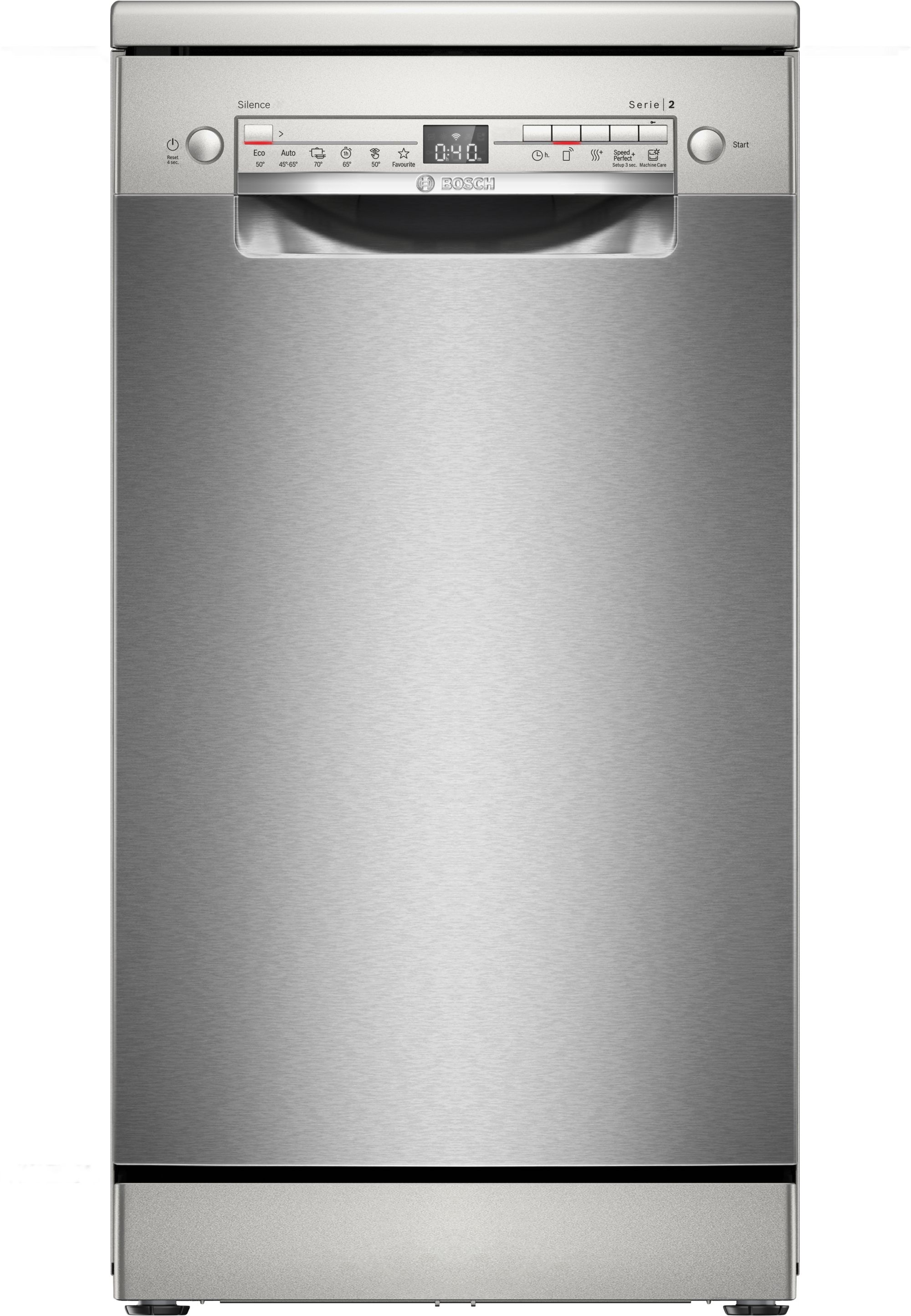 Bosch Serie 2 Lavavajillas de libre instalación 45 cm Acero antihuellas SPS2HKI58E