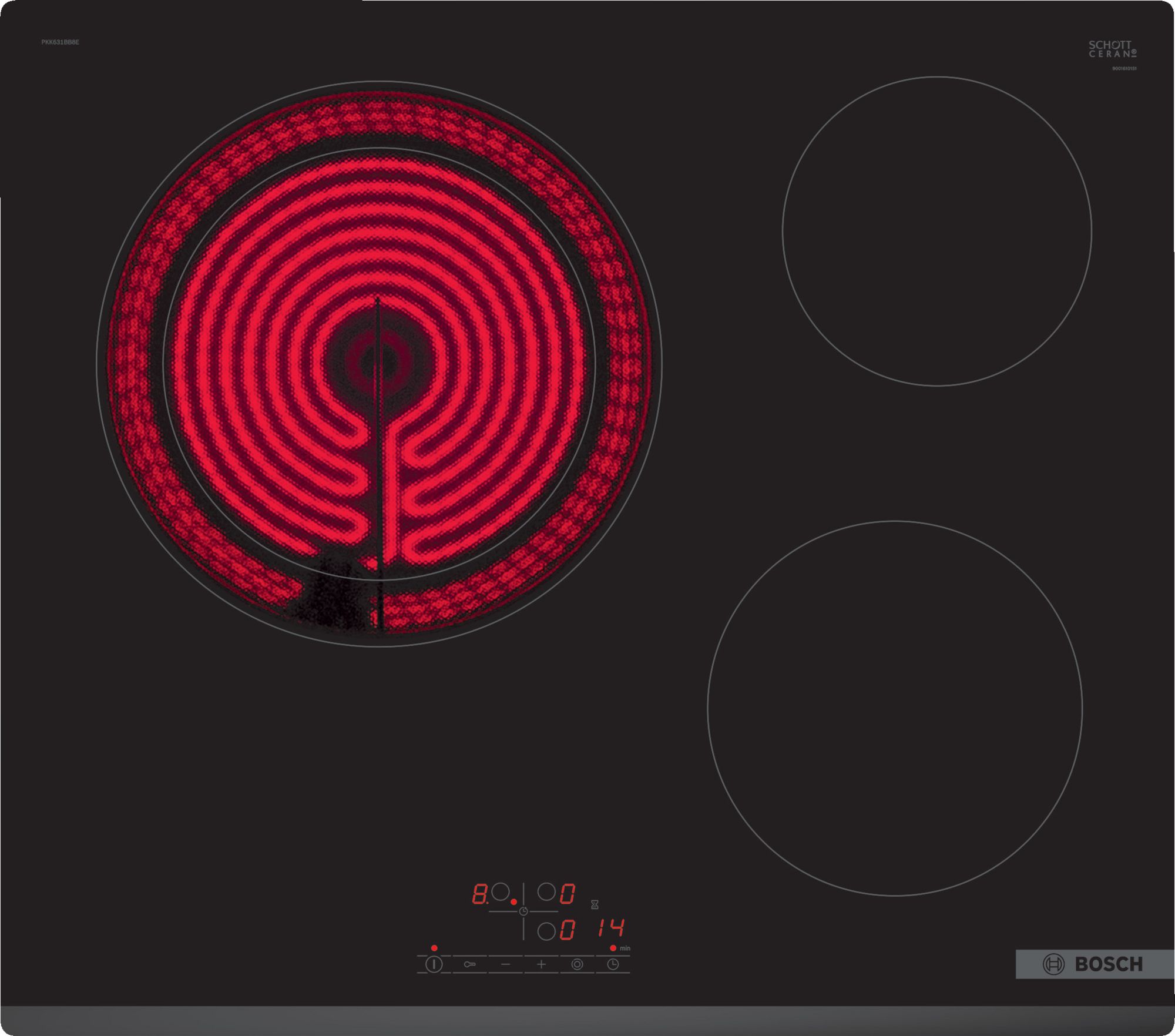 Bosch Serie 4 Placa vitrocerámica 60 cm PKK631BB8E