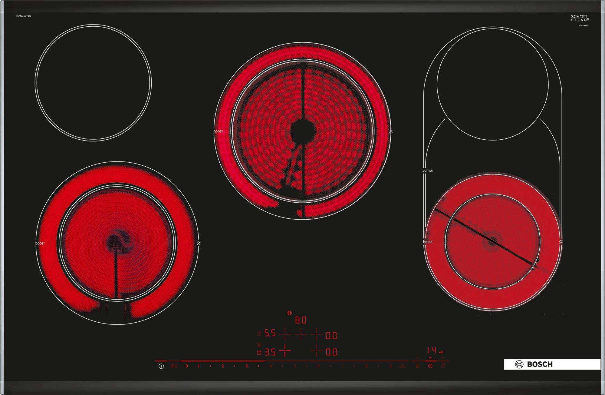 Bosch Serie 8 Placa Vitrocerámica 80 cm PKM875DP1D