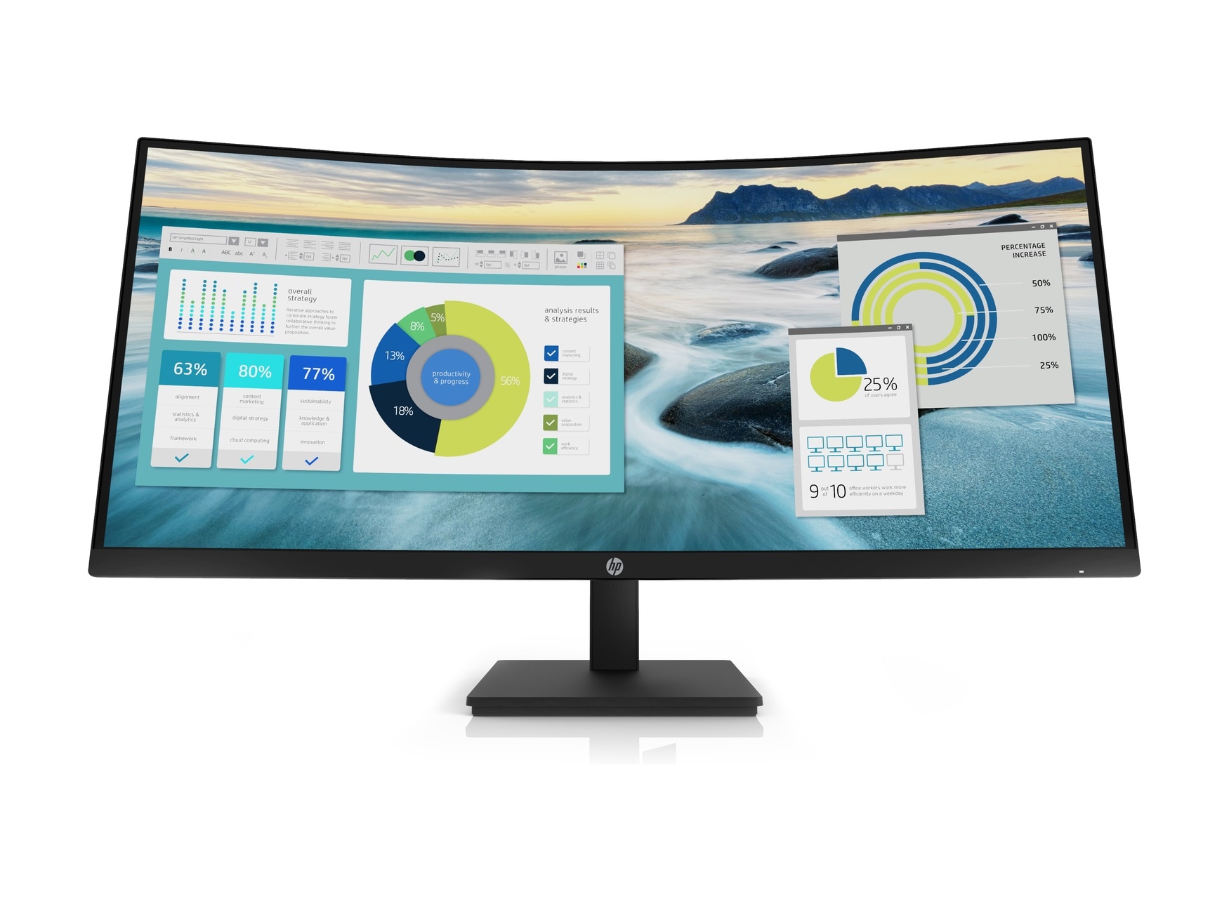 Monitor curvo HP P34hc G4 34" pulgadas WQHD