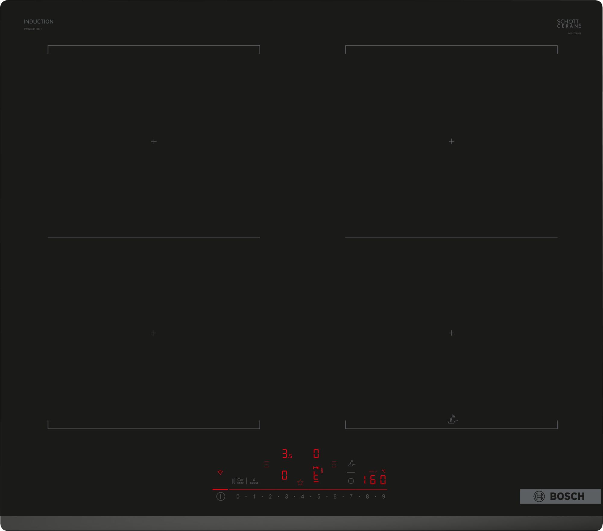 Bosch Serie 6 Placa de inducción 60 cm PVQ631HC1E