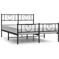 Estructura de Cama 140x190 cm con Estribo de Metal Vidaxl