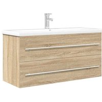 Set de Muebles de Baño 2 Pzas Madera Contrachapada Roble Sonoma