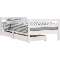 Vidaxl Estructura cama infantil con cajones de madera de pino 80x160 cm